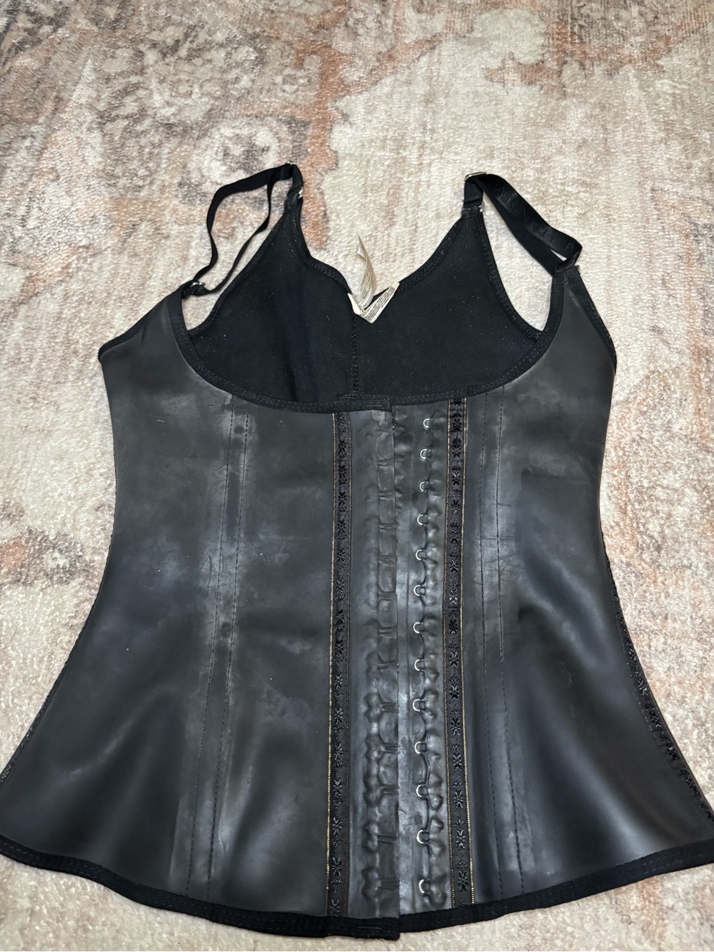 Ann Chery Black Latex Waist Trainer Shapewear